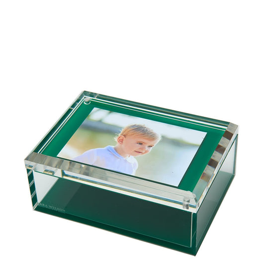 Green Acrylic 5" x 7" Photo Box - Tara Wilson Designs