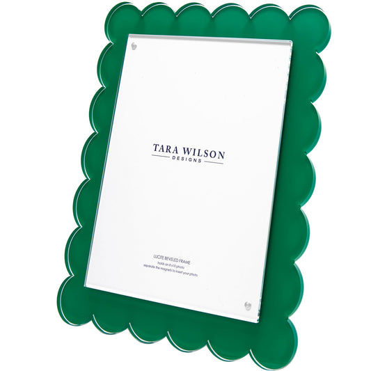 Green Acrylic 8" x 10" Scallop Frame - Tara Wilson Designs