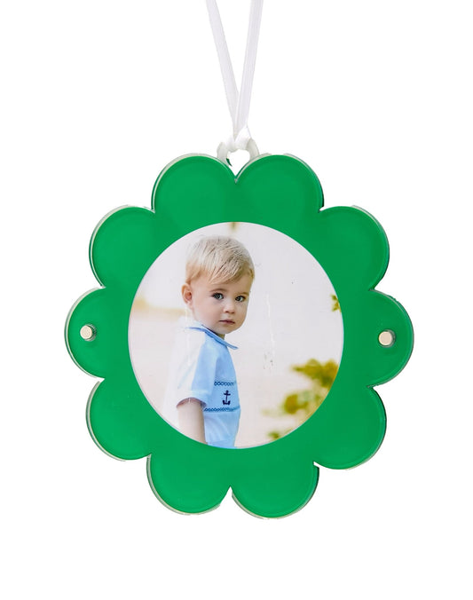 Green Acrylic Double - Sided Daisy Ornament - Tara Wilson Designs
