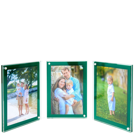 Green Acrylic Large Triple Bevel Frame - Tara Wilson Designs