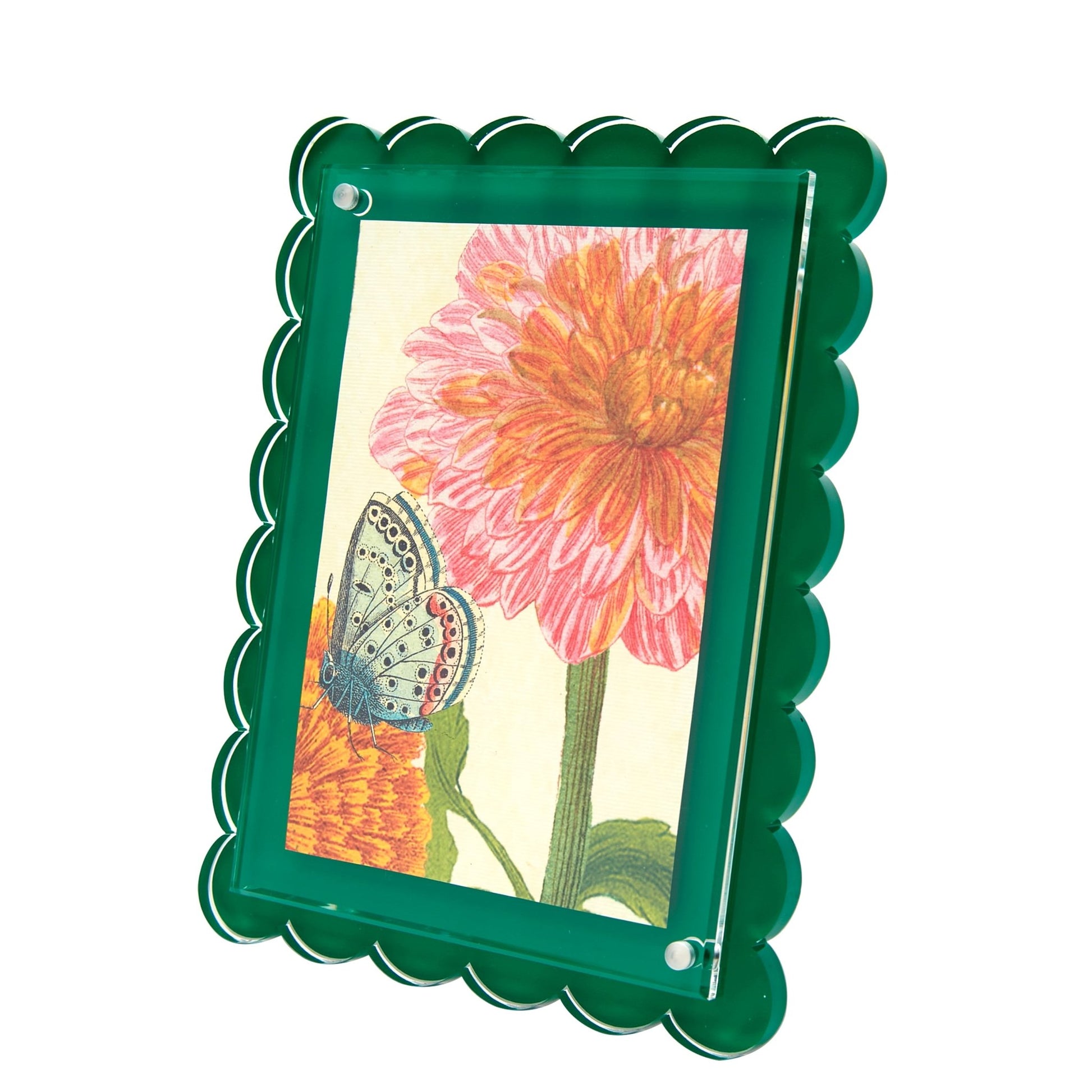 Green Acrylic Scallop Frame - Tara Wilson Designs