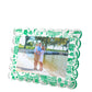 Green Toile Acrylic Scallop Frame - Tara Wilson Designs