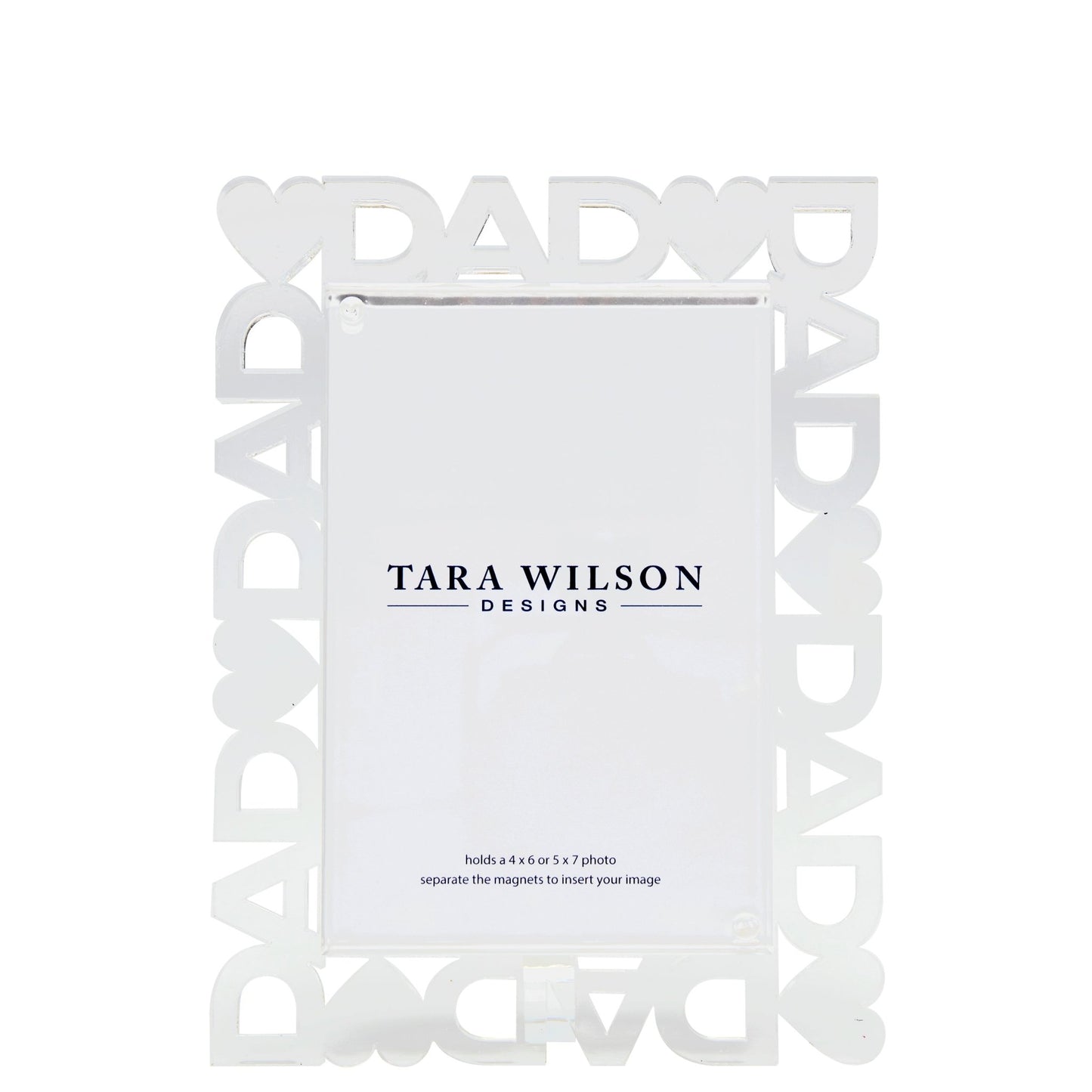 (Heart) Dad Acrylic Word Frame - Tara Wilson Designs