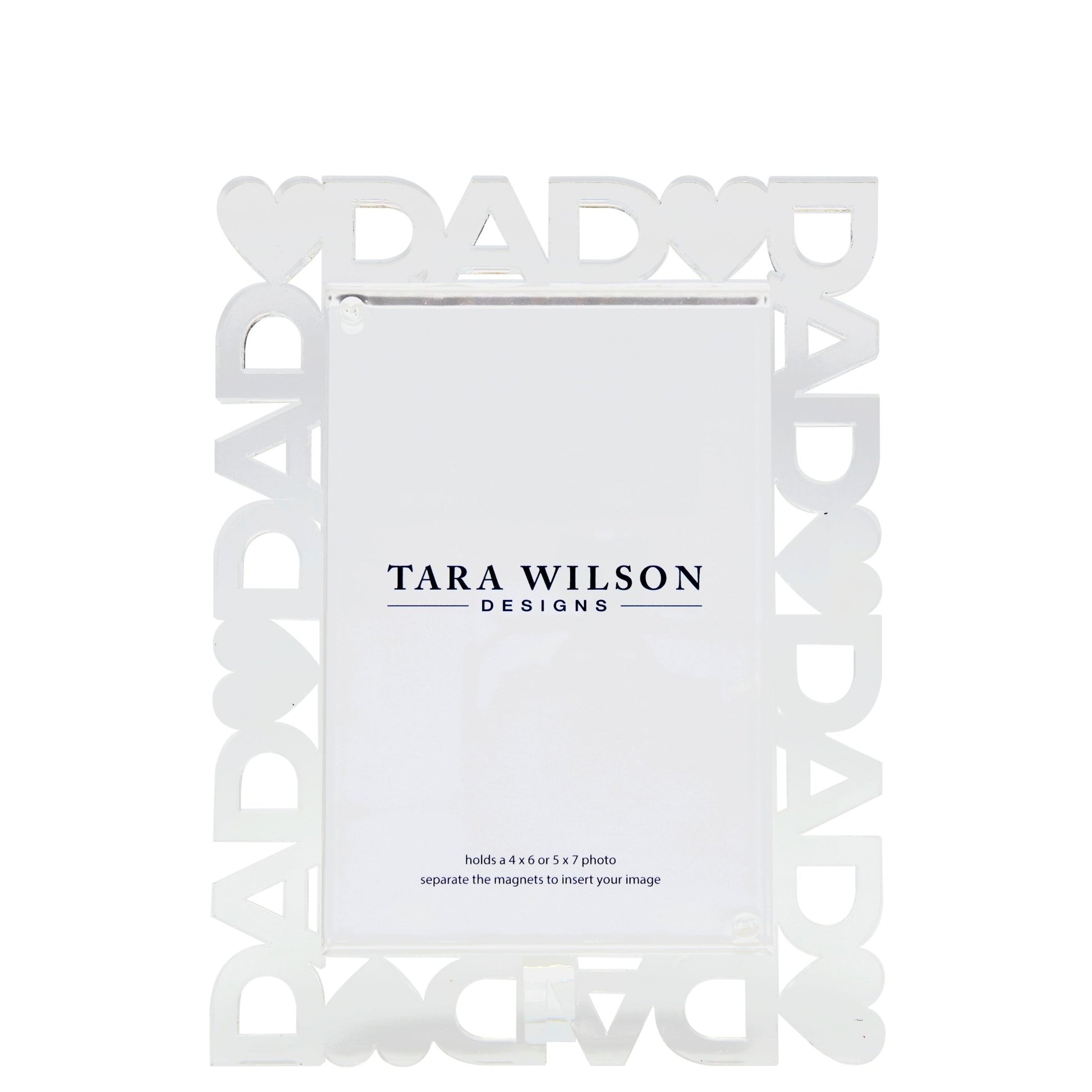 (Heart) Dad Acrylic Word Frame - Tara Wilson Designs