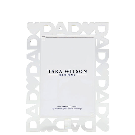 (Heart) Dad Acrylic Word Frame - Tara Wilson Designs