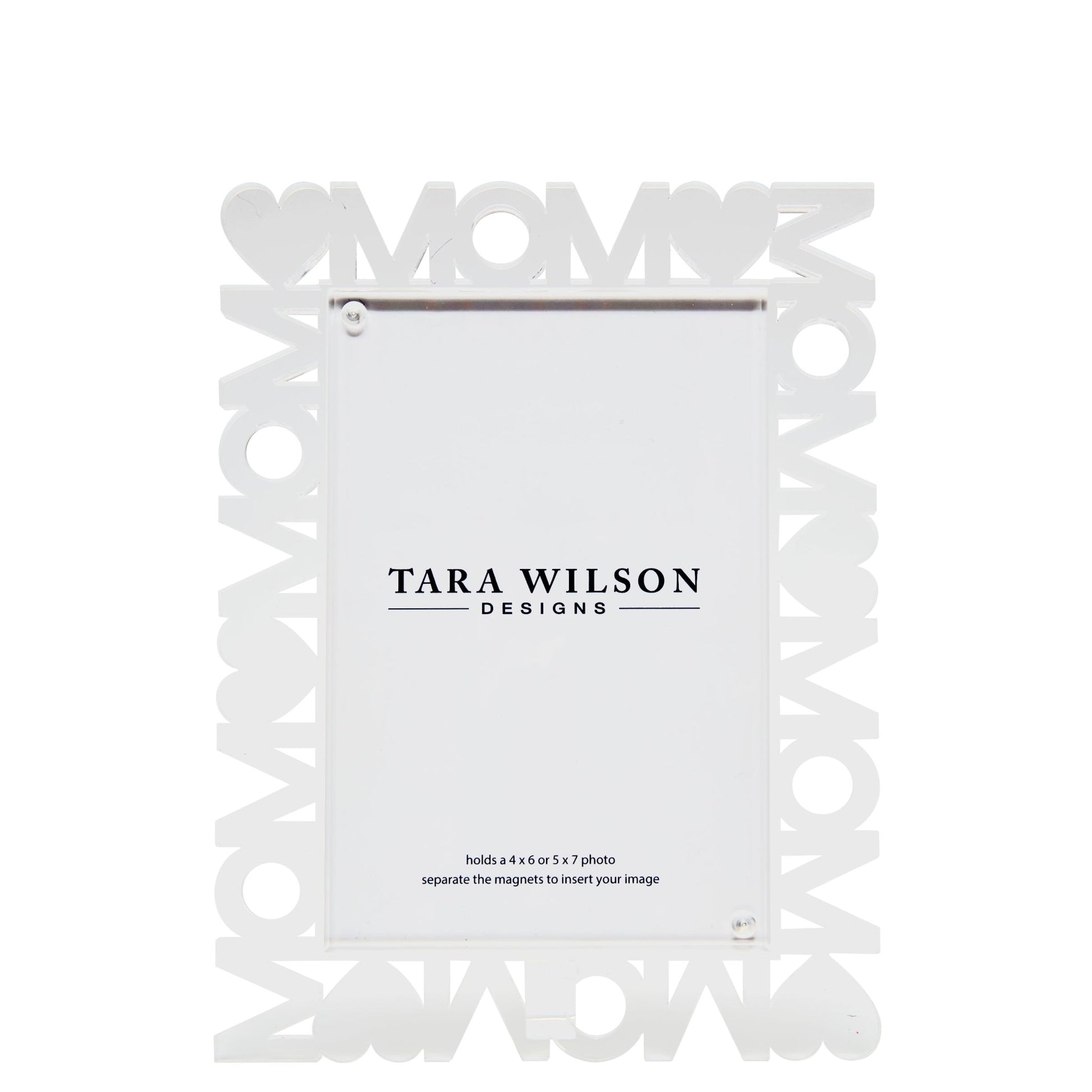 (Heart) Mom Acrylic Word Frame - Tara Wilson Designs