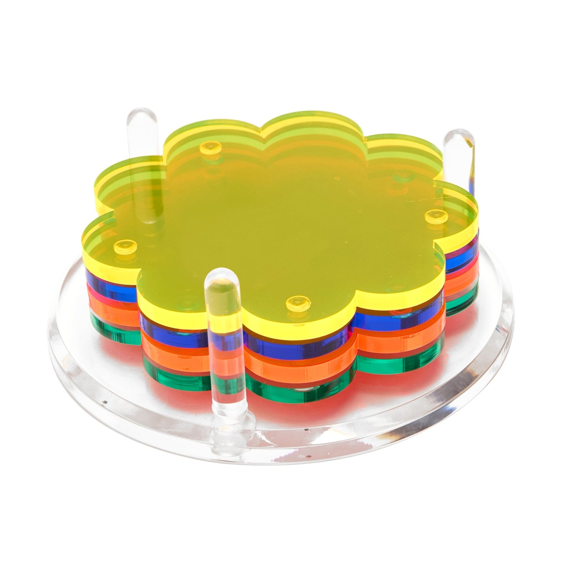 Jellies Acrylic Scallop Drink Coasters - Tara Wilson Designs
