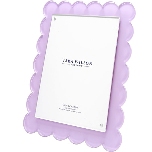 Lavender Acrylic 8" x 10" Scallop Frame - Tara Wilson Designs