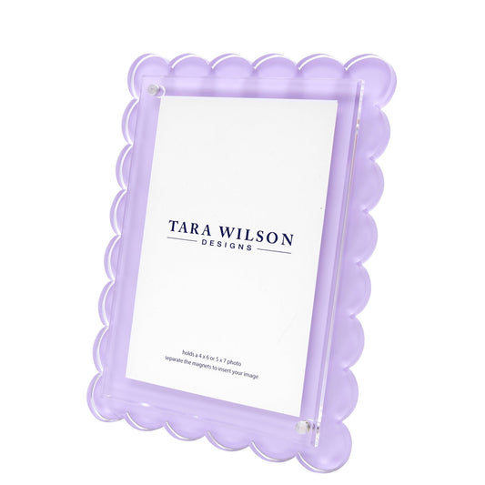 Lavender Acrylic Scallop Frame - Tara Wilson Designs