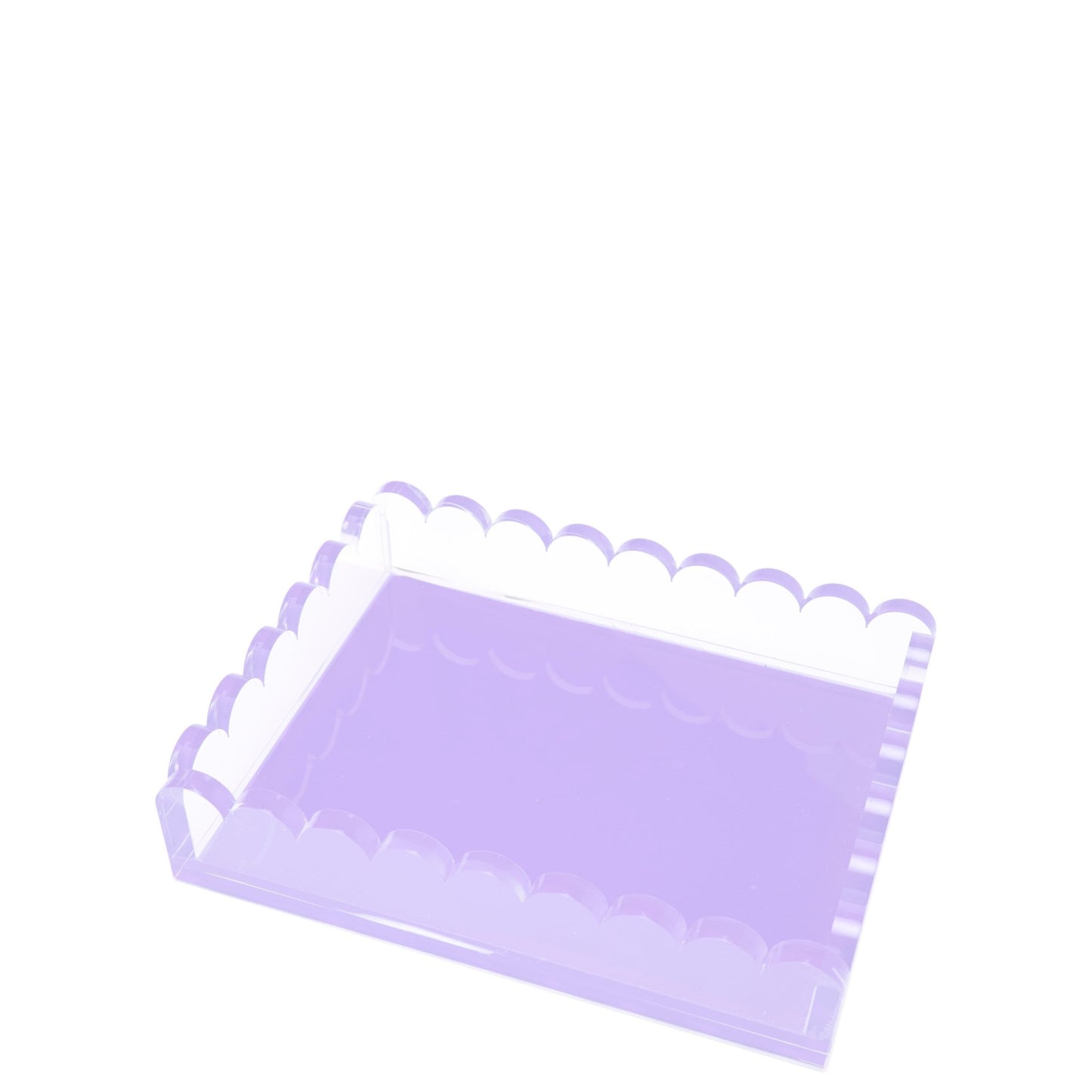 Lavender Acrylic Scallop Tray - Tara Wilson Designs