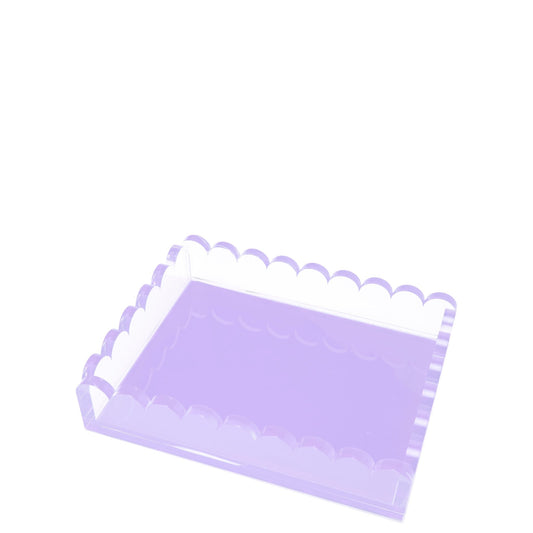 Lavender Acrylic Scallop Tray - Tara Wilson Designs