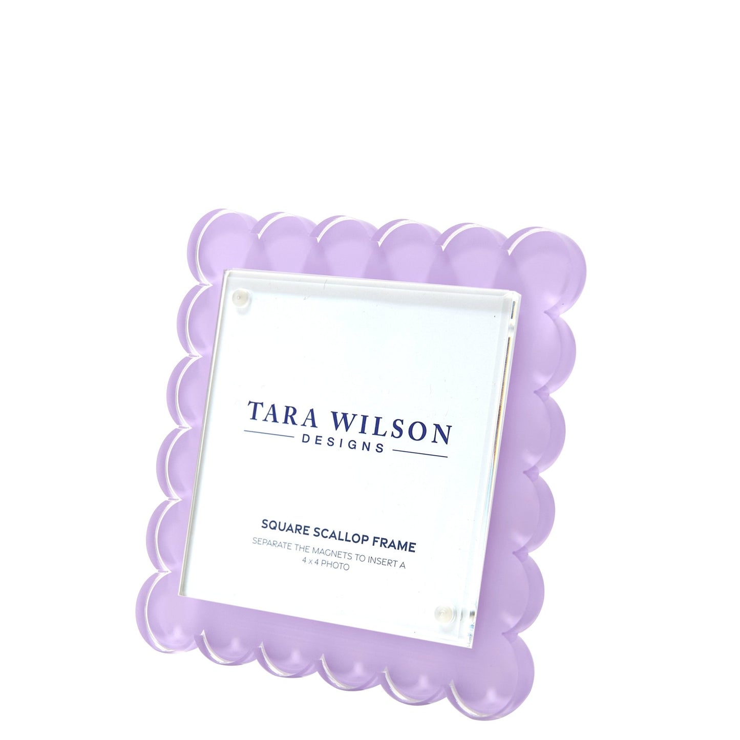 Lavender Acrylic Square Scallop Frame - Tara Wilson Designs