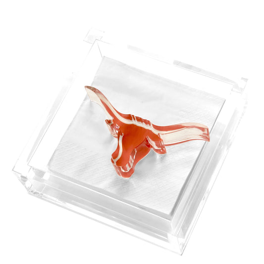 Longhorn Acrylic Cocktail Napkin Holder - Tara Wilson Designs