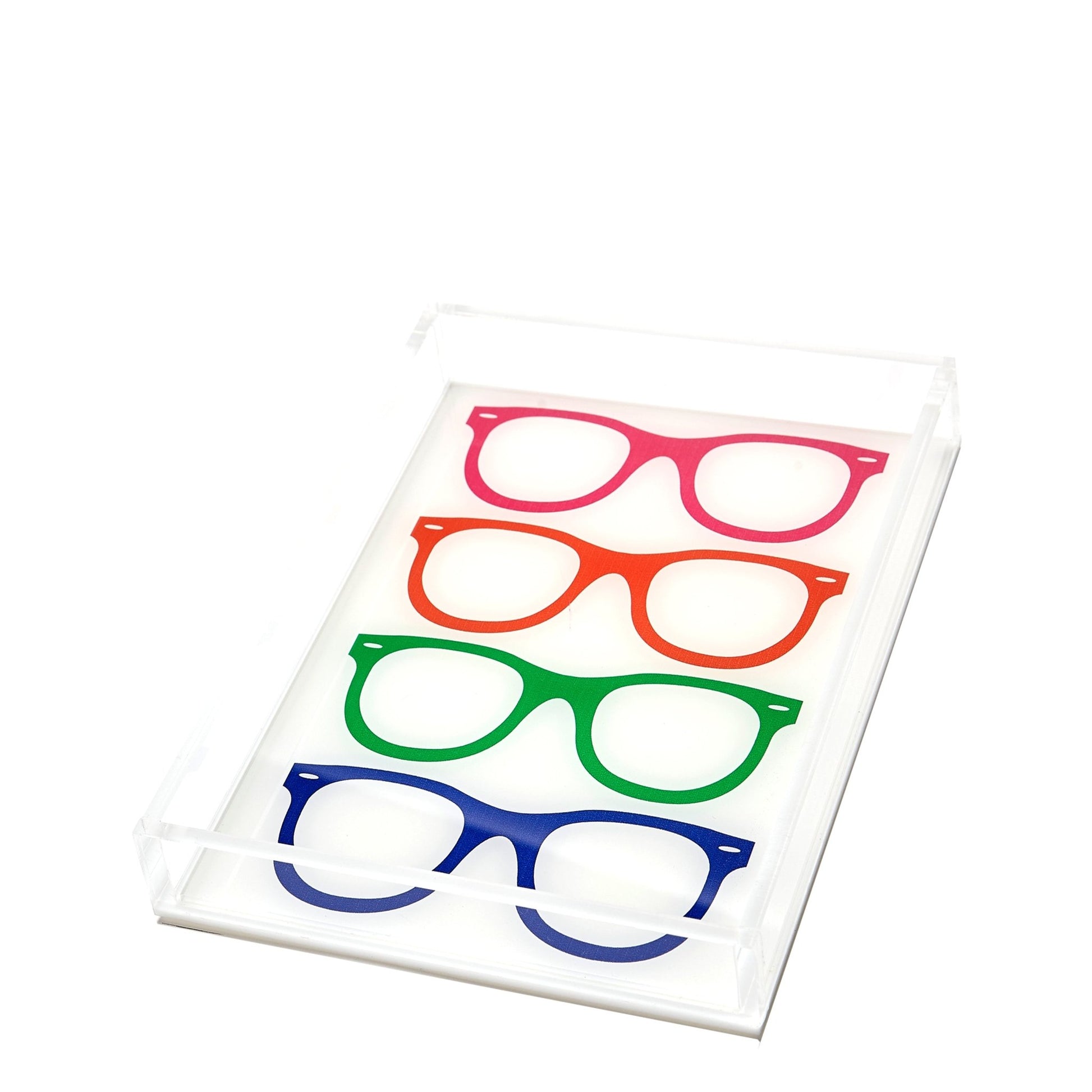 Multicolor Acrylic Glasses Tray - Tara Wilson Designs
