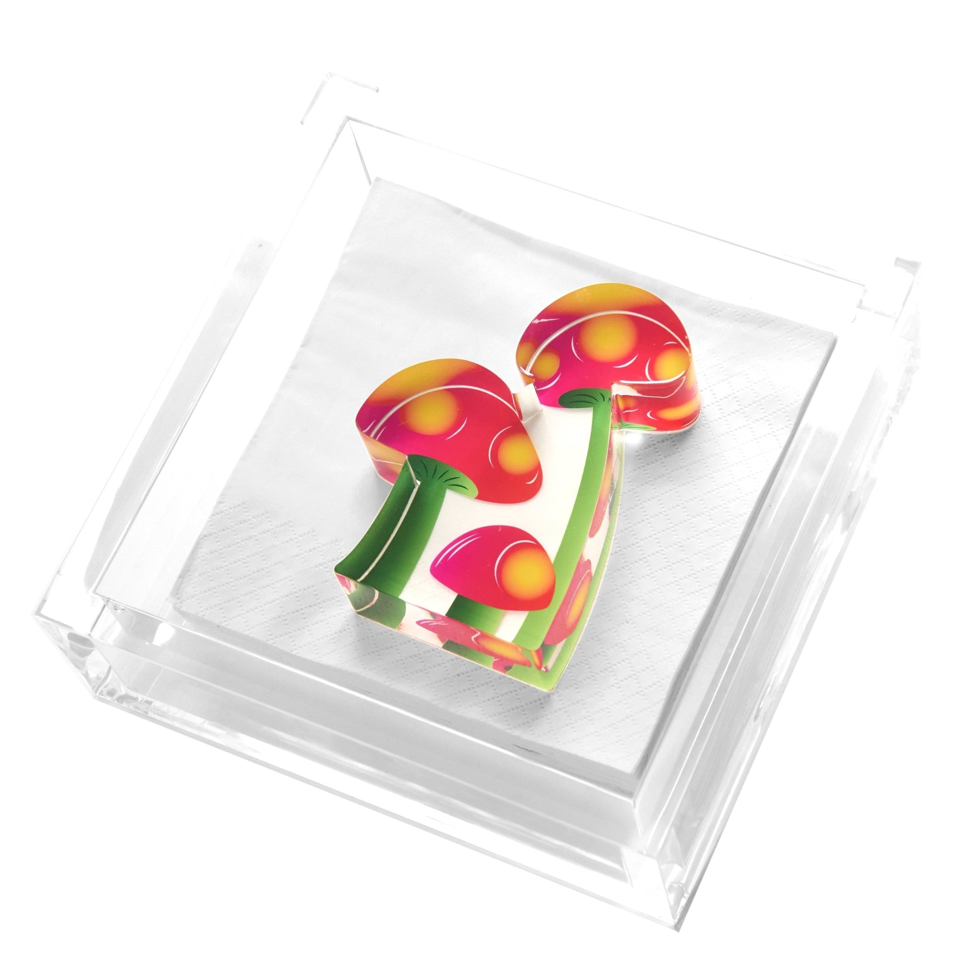 Mushroom Acrylic Cocktail Napkin Holder - Tara Wilson Designs