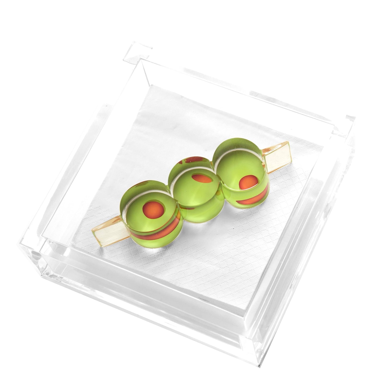Olives Acrylic Cocktail Napkin Holder - Tara Wilson Designs