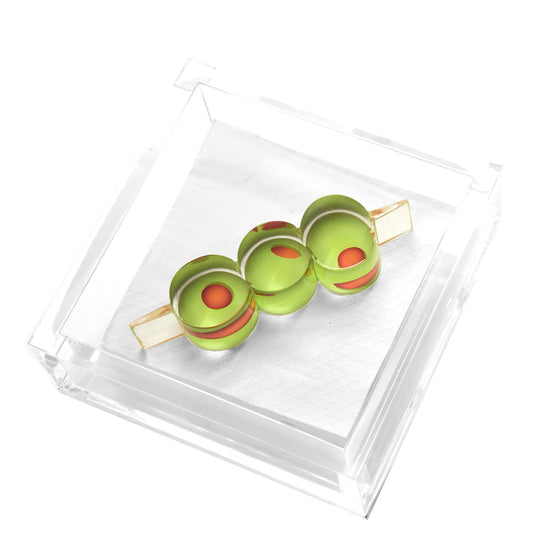 Olives Acrylic Cocktail Napkin Holder - Tara Wilson Designs