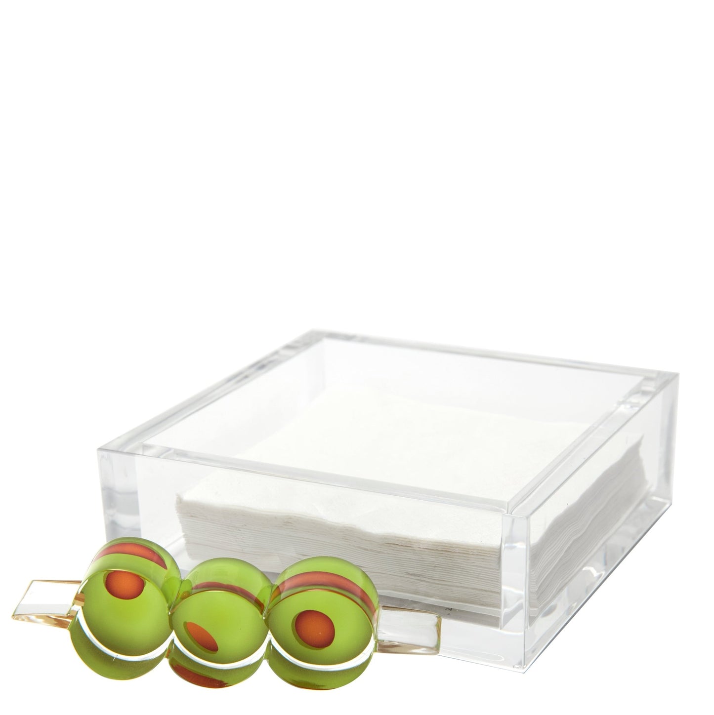 Olives Acrylic Cocktail Napkin Holder - Tara Wilson Designs