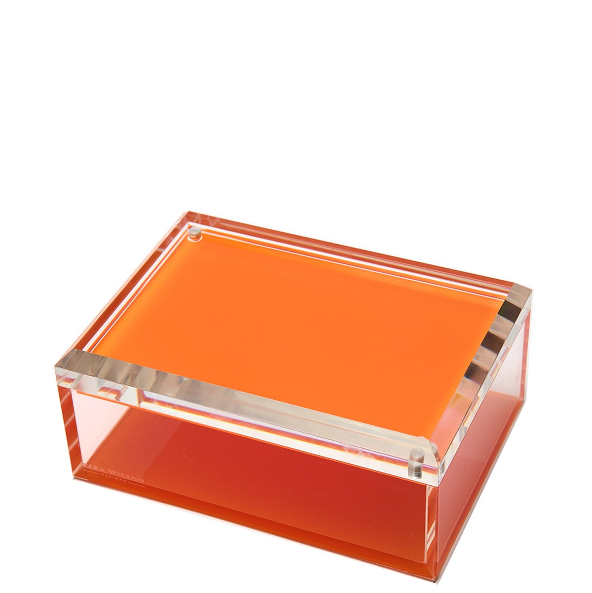 Orange Acrylic 5" x 7" Photo Box - Tara Wilson Designs