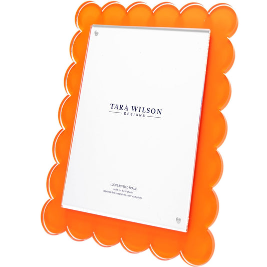 Orange Acrylic 8" x 10" Scallop Frame - Tara Wilson Designs