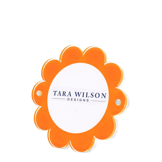 Orange Acrylic Daisy Frame - Tara Wilson Designs