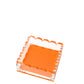 Orange Acrylic Small Scallop Photo Tray - Tara Wilson Designs