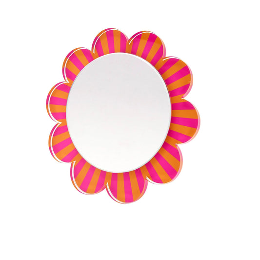 Orange & Pink Acrylic Daisy Mirror - Tara Wilson Designs