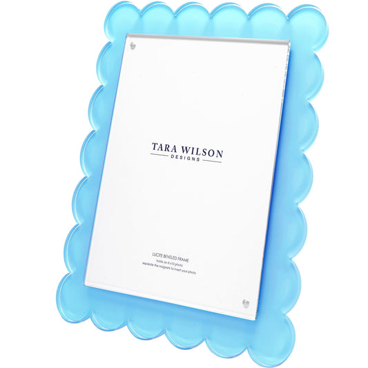 Pastel Blue Acrylic 8" x 10" Scallop Frame - Tara Wilson Designs