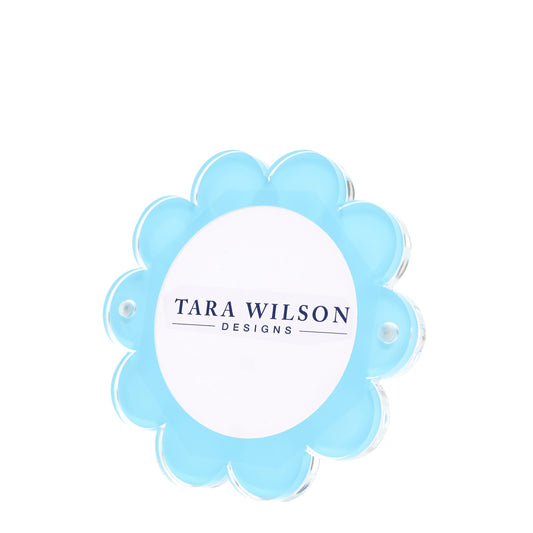 Pastel Blue Acrylic Daisy Frame - Tara Wilson Designs