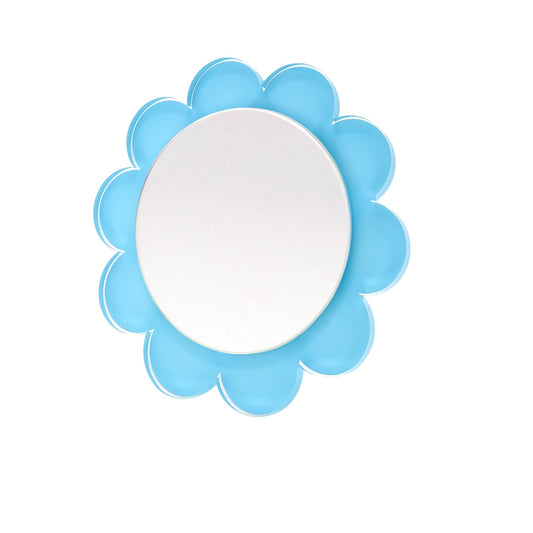 Pastel Blue Acrylic Daisy Mirror - Tara Wilson Designs