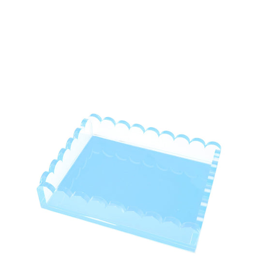 Pastel Blue Acrylic Scallop Tray - Tara Wilson Designs