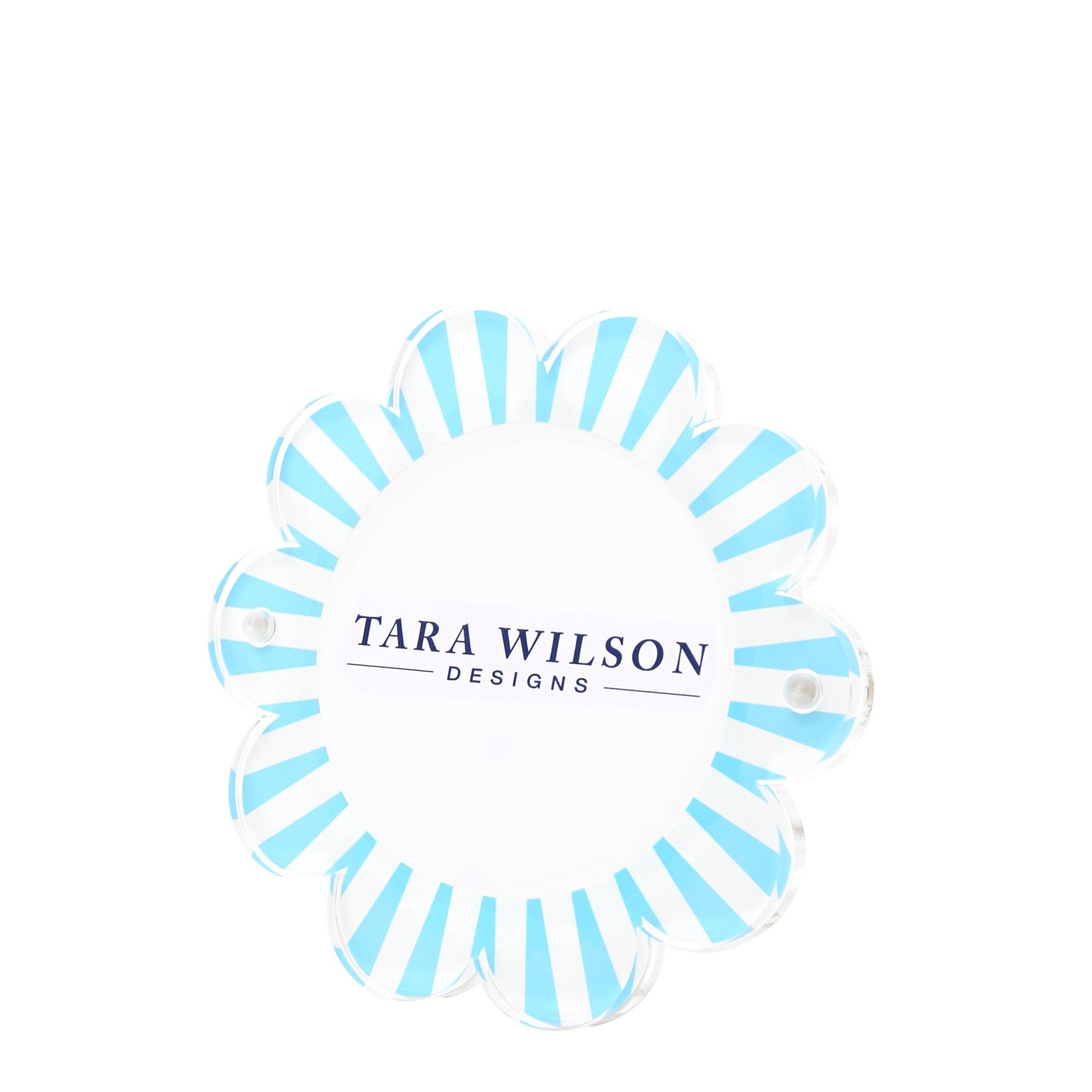 Pastel Blue & White Acrylic Daisy Frame - Tara Wilson Designs