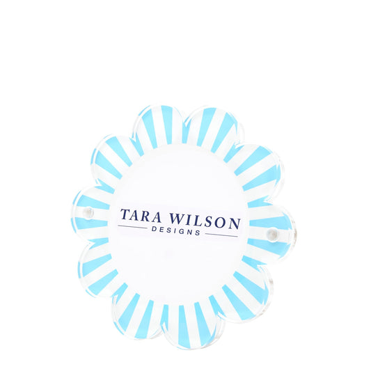Pastel Blue & White Acrylic Daisy Frame - Tara Wilson Designs