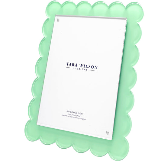 Pastel Green Acrylic 8" x 10" Scallop Frame - Tara Wilson Designs