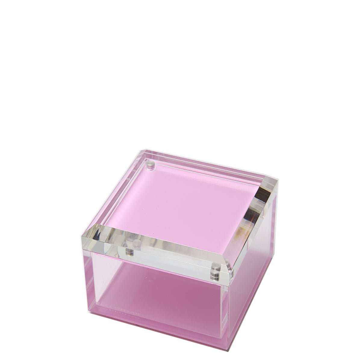 Pastel Pink Acrylic 4" x 4" Photo Box - Tara Wilson Designs
