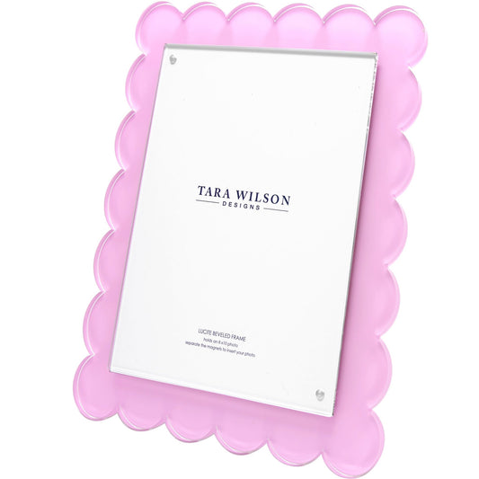 Pastel Pink Acrylic 8" x 10" Scallop Frame - Tara Wilson Designs