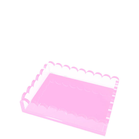 Pastel Pink Acrylic Scallop Tray - Tara Wilson Designs