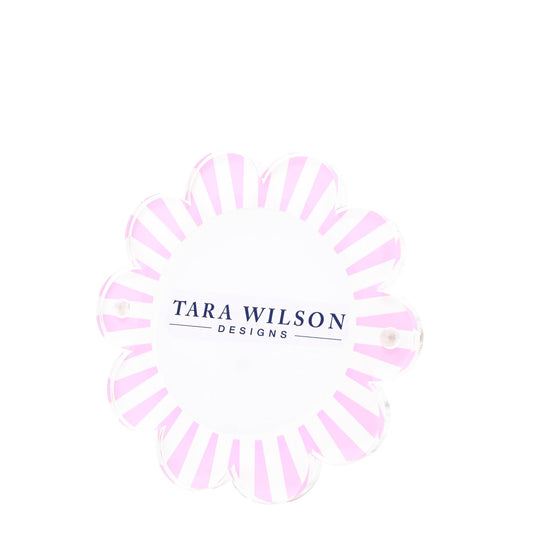 Pastel Pink & White Acrylic Daisy Frame - Tara Wilson Designs