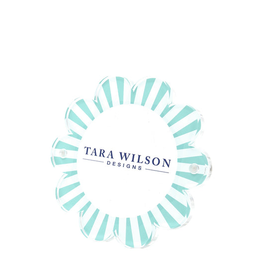 Pastel Turquoise & White Acrylic Daisy Frame - Tara Wilson Designs
