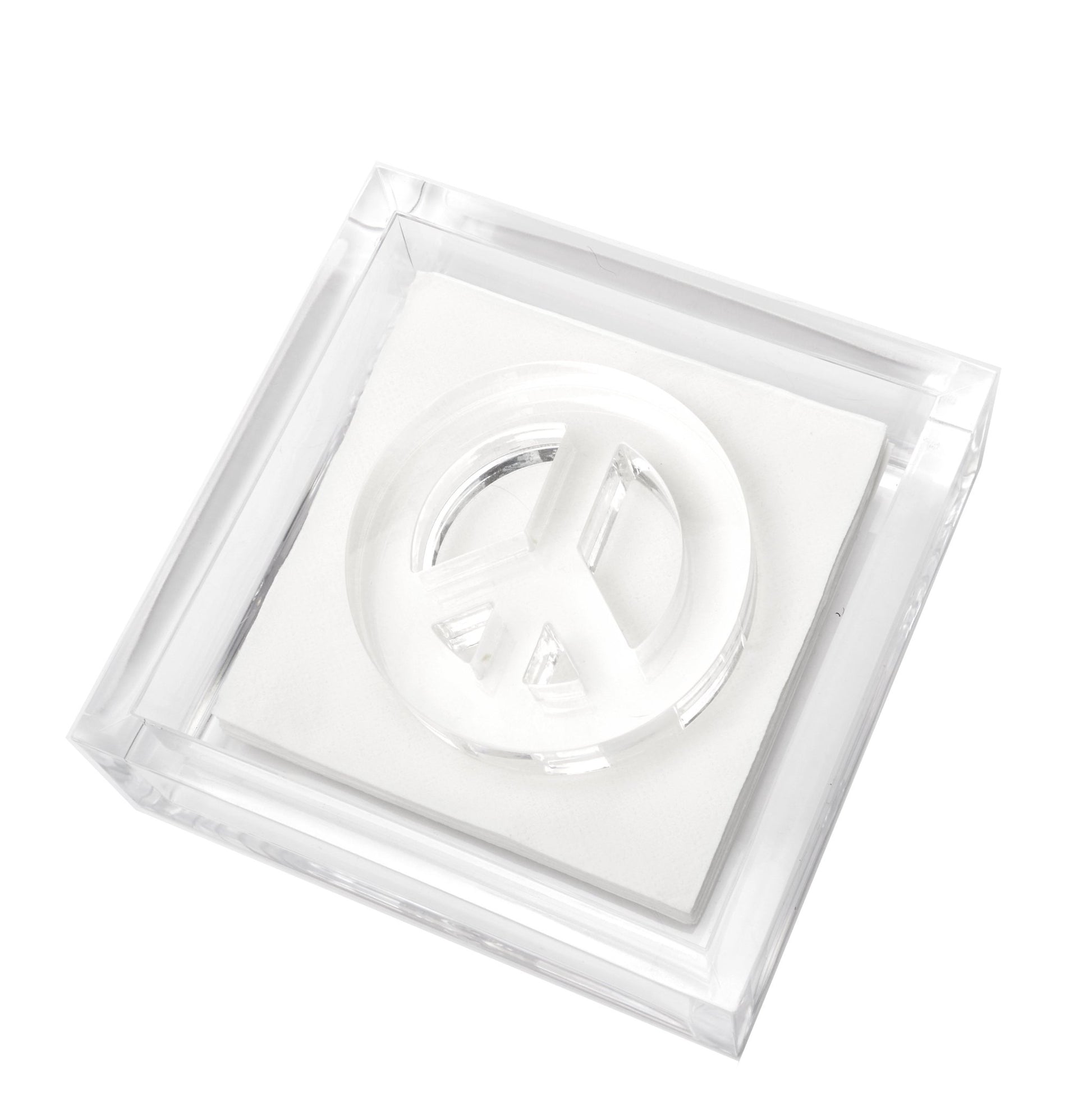 Peace Sign Acrylic Cocktail Napkin Holder - Tara Wilson Designs