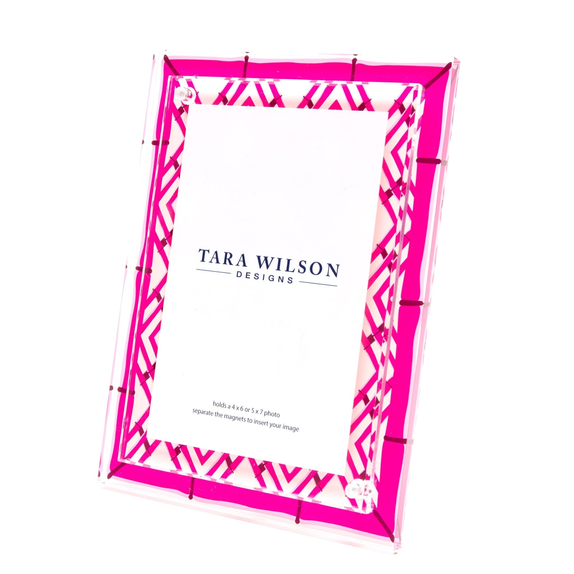 Pink Acrylic Bamboo Frame - Tara Wilson Designs