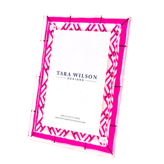 Pink Acrylic Bamboo Frame - Tara Wilson Designs