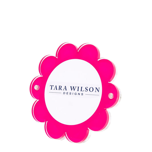 Pink Acrylic Daisy Frame - Tara Wilson Designs