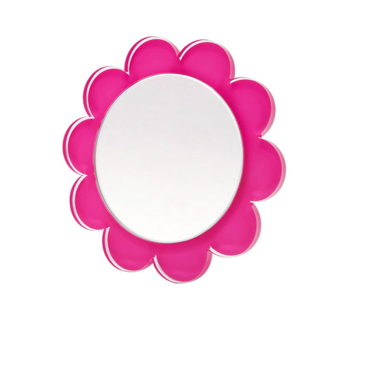 Pink Acrylic Daisy Mirror - Tara Wilson Designs