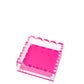 Pink Acrylic Small Scallop Photo Tray - Tara Wilson Designs