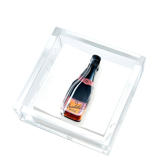 Pink Bubbly Acrylic Cocktail Napkin Holder - Tara Wilson Designs