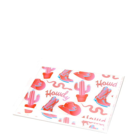 Pink Cowgirl Acrylic Tray - Tara Wilson Designs
