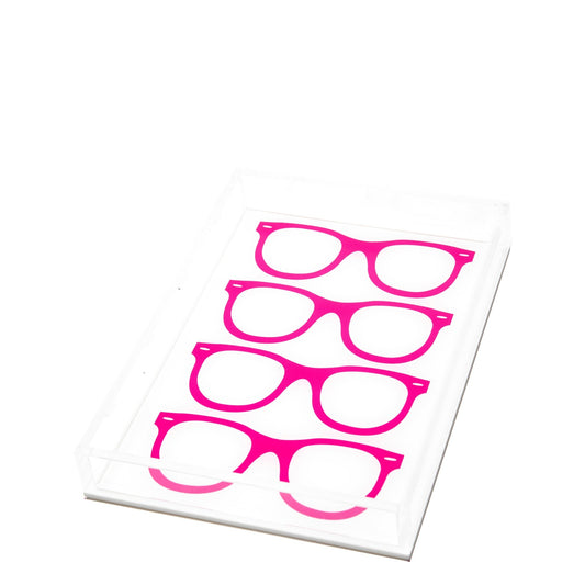 Pink Glasses Acrylic Tray - Tara Wilson Designs