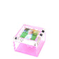 Pink Heart Acrylic 4" x 4" Photo Box - Tara Wilson Designs