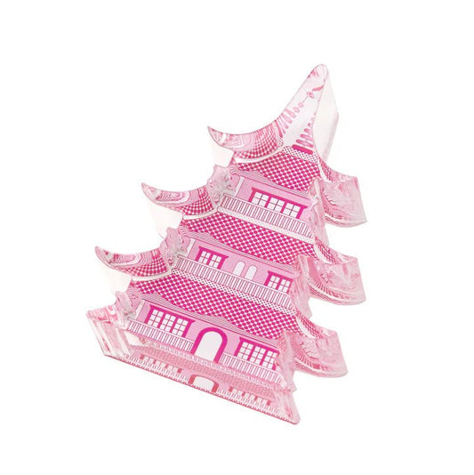 Pink Pagoda Acrylic Napkin Weight - Tara Wilson Designs